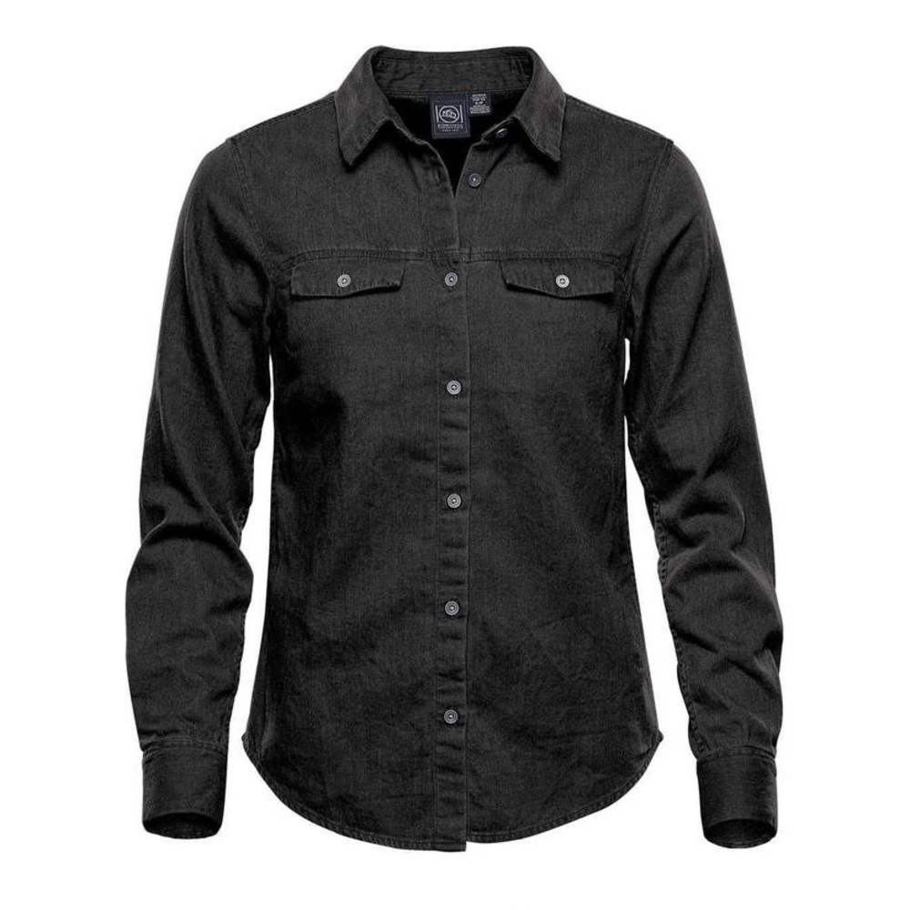 NWOT Stormtech Black Denim Button Up - Women’s